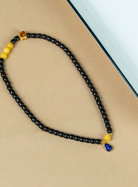 印度小叶紫檀直切珠DIY紫气东来款手链规格5×5男女念珠厂家批发