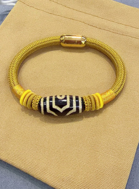 手工编制龙鳞红绳天珠护身手链