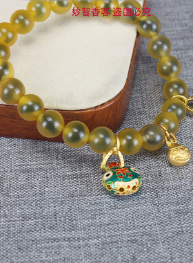 男女款糖心玛瑙宫廷风吞金兽手串