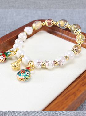 香灰琉璃香灰瓷佛珠手串