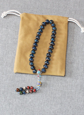 香灰琉璃佛珠手持手串