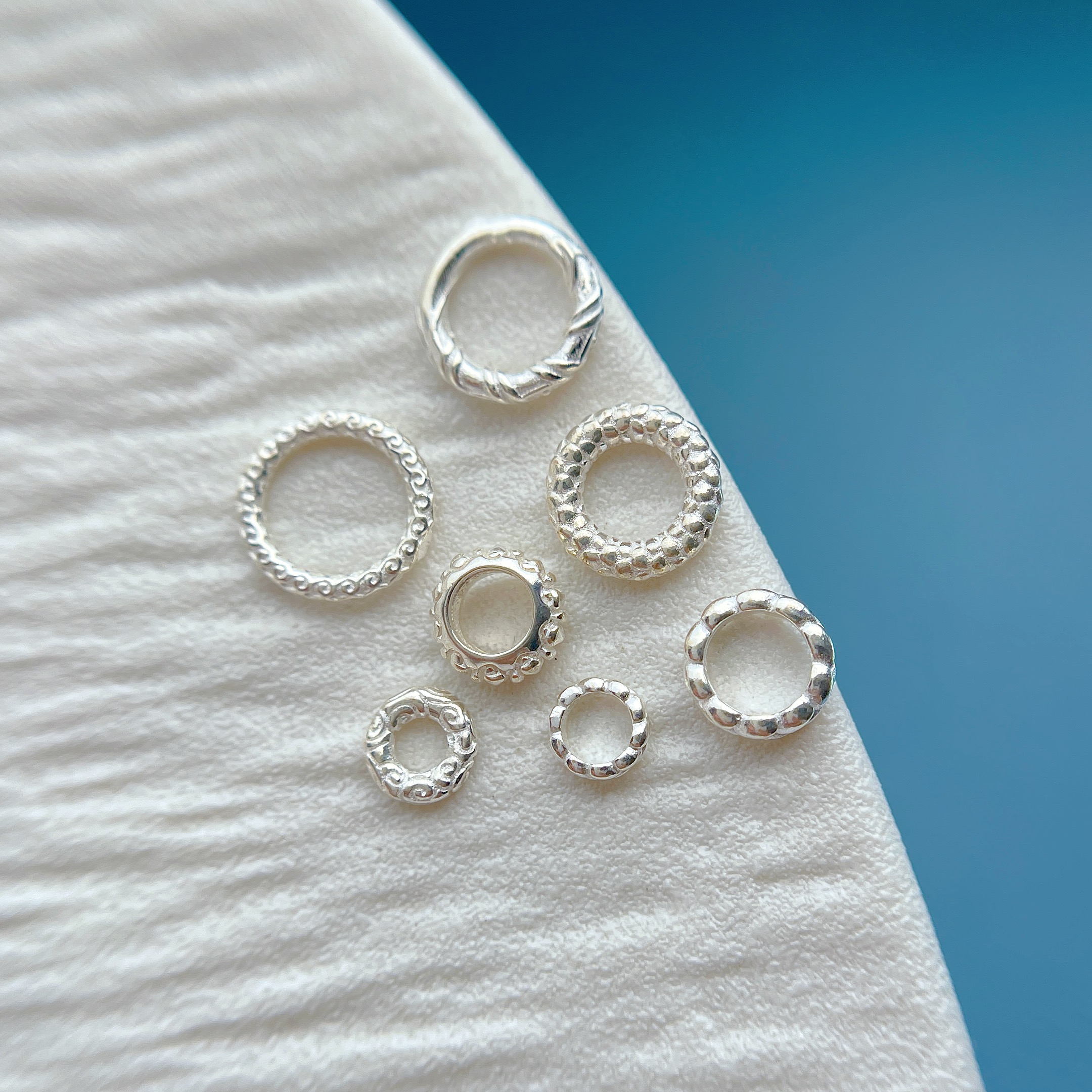 925纯银饰配件手串隔珠隔片麻花盘缠闭口圈跑环连接扣diy串珠配饰 - 图2