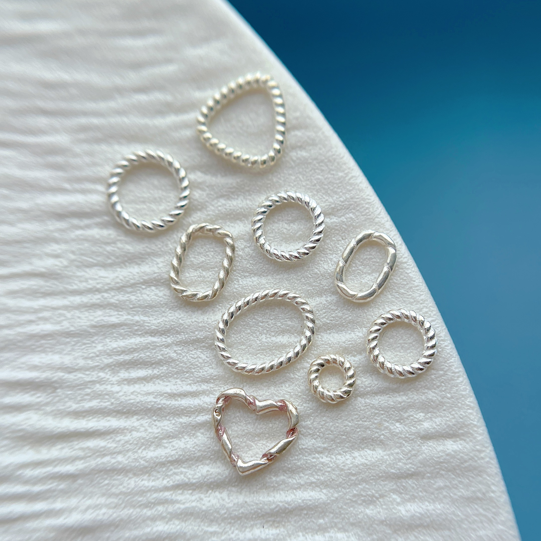 925纯银饰配件手串隔珠隔片麻花盘缠闭口圈跑环连接扣diy串珠配饰 - 图3