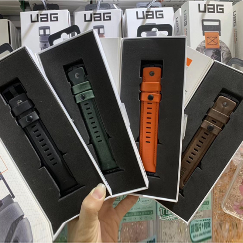 UAG手表带适用于苹果手表iWatch7654SE表带真皮耐用时尚大气高端-图2