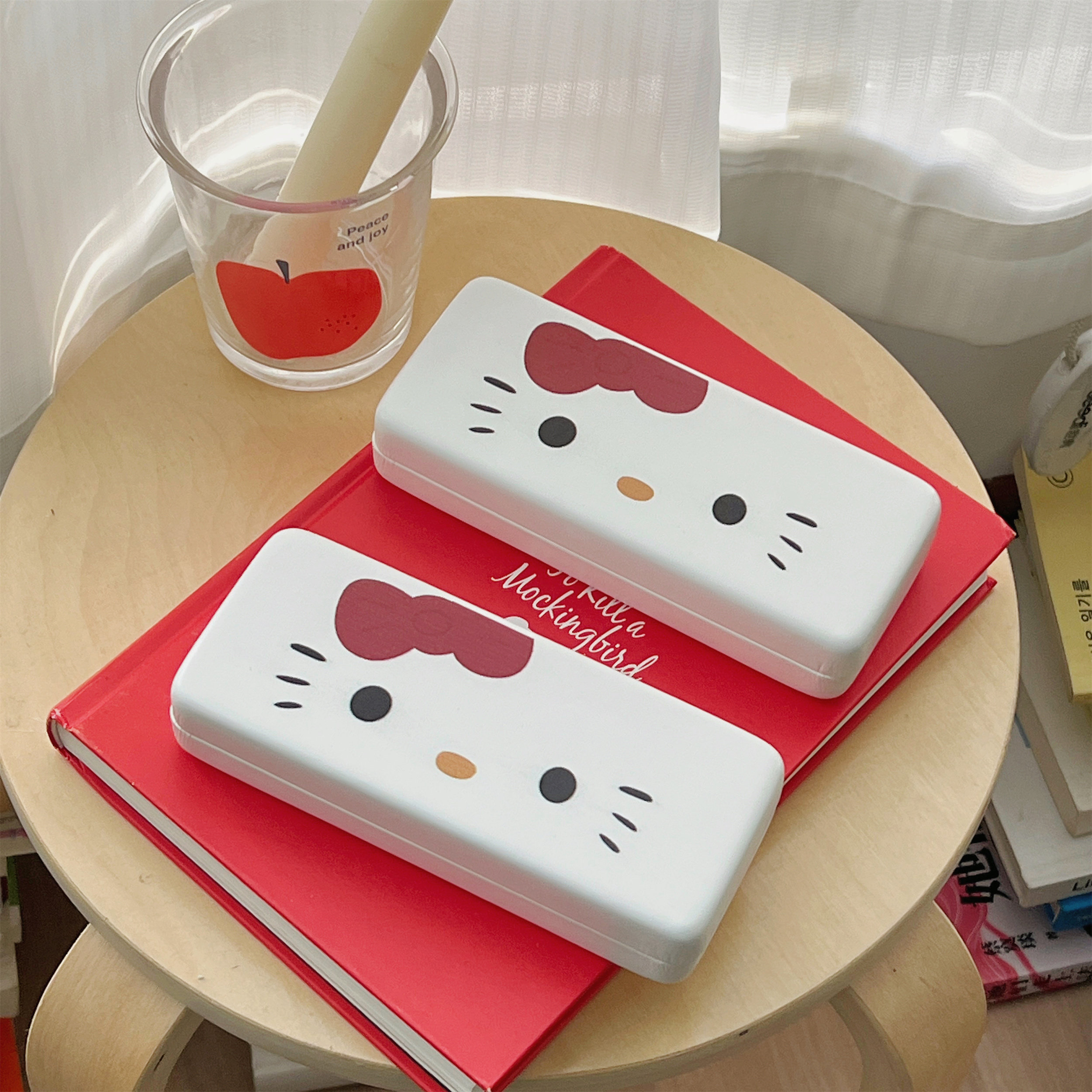 ins风可爱猫咪眼镜盒便携抗压防摔墨镜近视眼镜收纳盒子学生女,淘宝优惠券,粉丝福利购,淘宝优惠卷