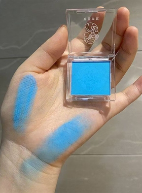 超上色！舞台妆专用眼影天蓝宝蓝色黄色大红色绿紫色绿色玫红