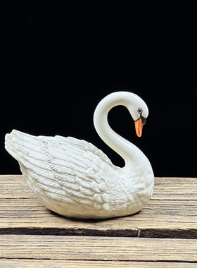 陶瓷Lenox天鹅浮雕创意烛台家居