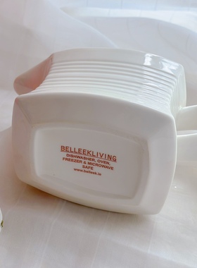 BELLEEK陶瓷浮雕奶杯咖啡杯