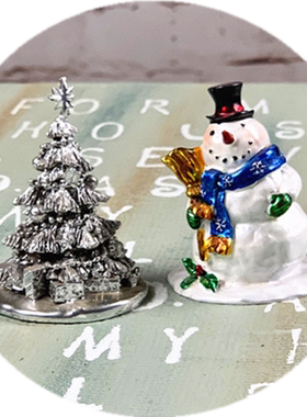 树脂圣诞老人房子微景观工艺品