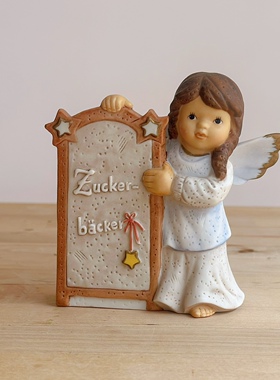 天使女孩陶瓷工艺品摆件家居