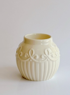 Lenox陶瓷浮雕描金罗马柱蜡烛台