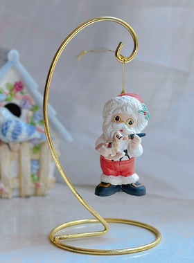 红色圣诞老人木马摆件礼物