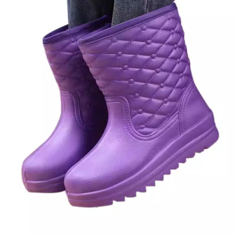 加绒雨鞋冬季男女eva加棉水鞋洗车雪地防滑保暖中筒厨房雨靴加厚,淘宝优惠券,粉丝福利购,淘宝优惠卷