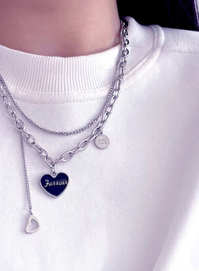 女童爱心项链小男孩女童潮酷穿搭装饰男童嘻哈爵士舞街舞超酷配饰