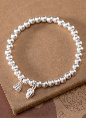 两世欢990足银女士转运珠手串