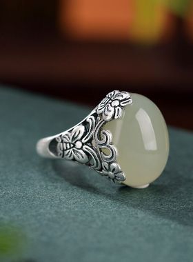 乡恋情女士戒指纯银时尚