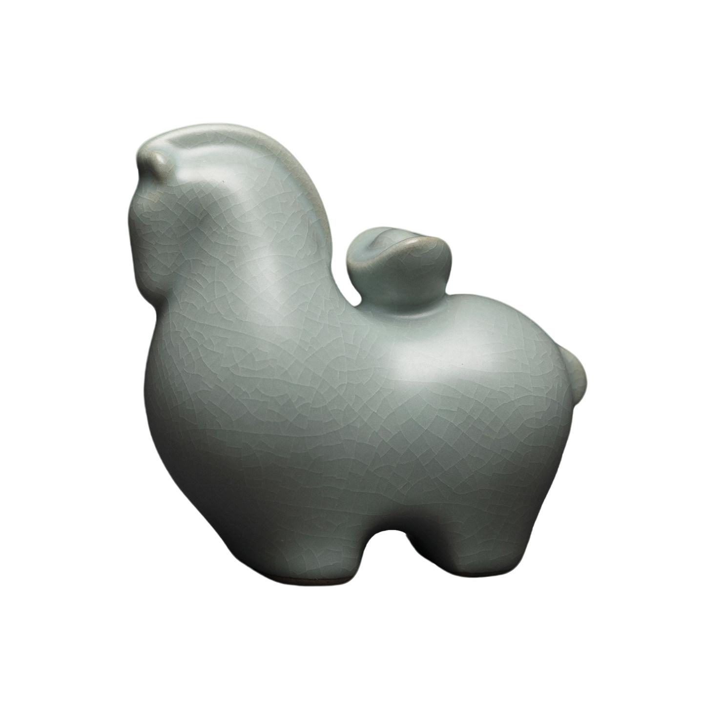 汝窑生肖马上有钱封侯茶宠摆件精品可养开片陶瓷茶玩桌盘纸镇招财,淘宝优惠券,粉丝福利购,淘宝优惠卷