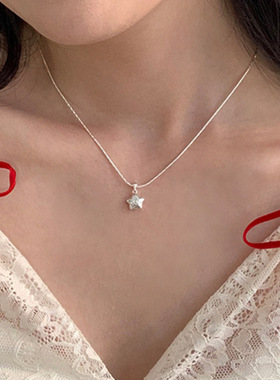 【两件包邮】幸运星星吊坠项链女简约时尚百搭气质韩版笑脸锁骨链