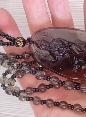 浅灰色观音/禅佛串珠项链 毛衣链 时尚百搭 礼盒包装 随机发