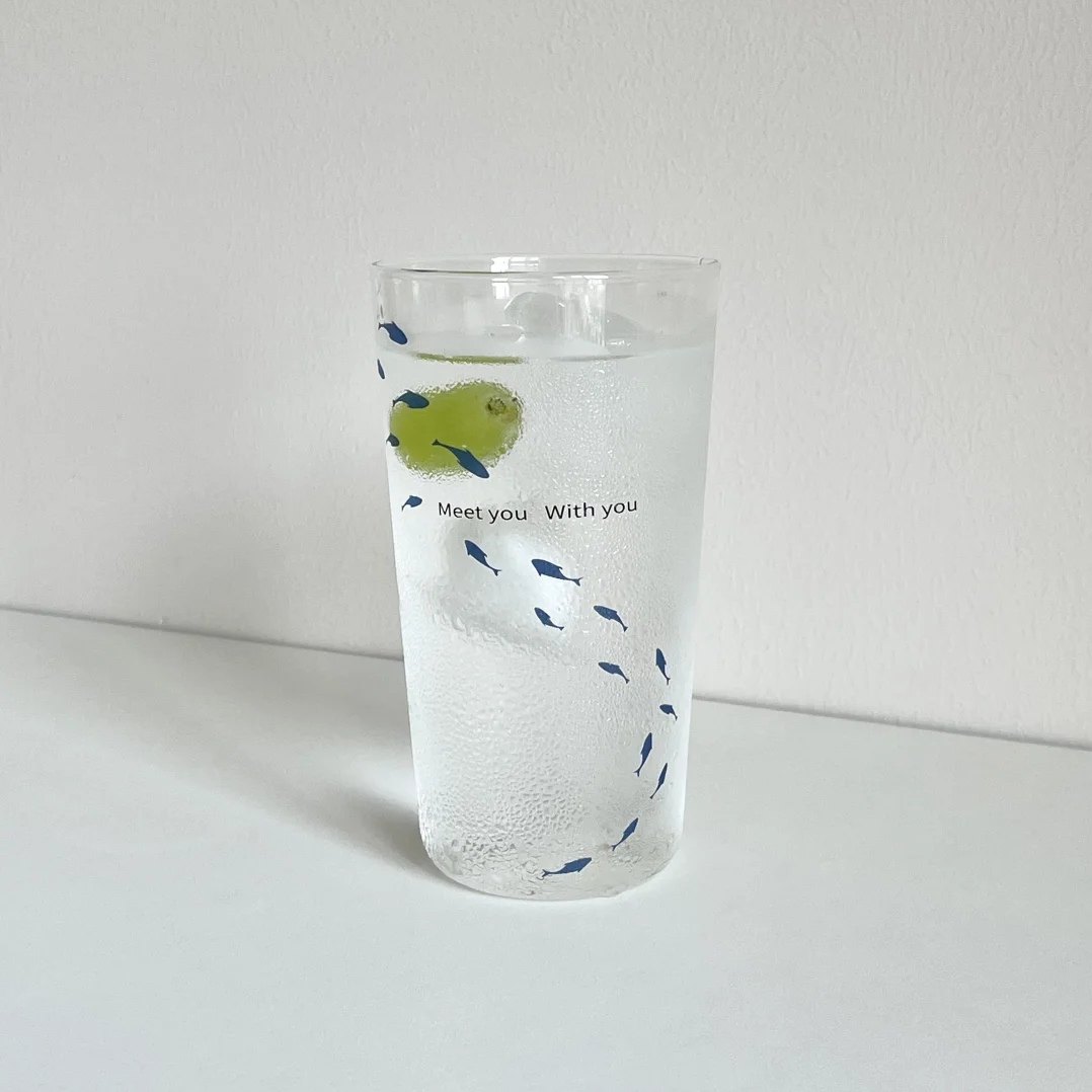 ins风小鱼玻璃杯高颜值学生水杯家用喝水杯子情侣杯牛奶杯咖啡杯,淘宝优惠券,粉丝福利购,淘宝优惠卷
