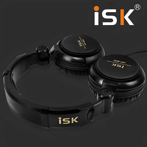 ISK HP-800头戴式重低音专业舞台dj监听耳机hifi电脑耳麦主播耳返 - 图2