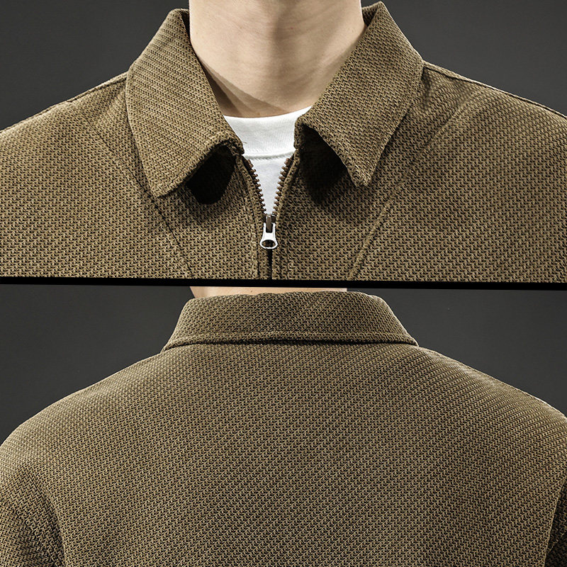 欧棉加绒加厚拉链翻领男士卫衣2025新款秋冬宽松大码休闲高端衣服,淘宝优惠券,粉丝福利购,淘宝优惠卷