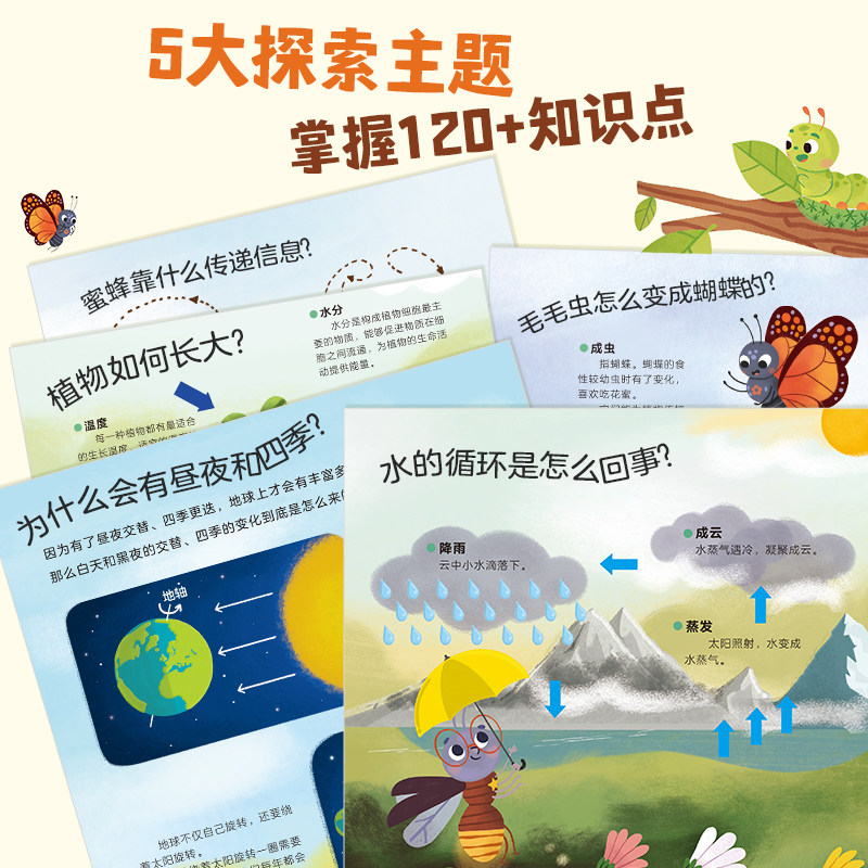 乐乐趣 莉莉兰的小虫虫手电筒看里面科普绘本蒙氏早教绘本2到6岁宝宝绘本科普读物幼儿园阅读2到6岁宝宝早教书籍睡前启蒙故事绘本Q