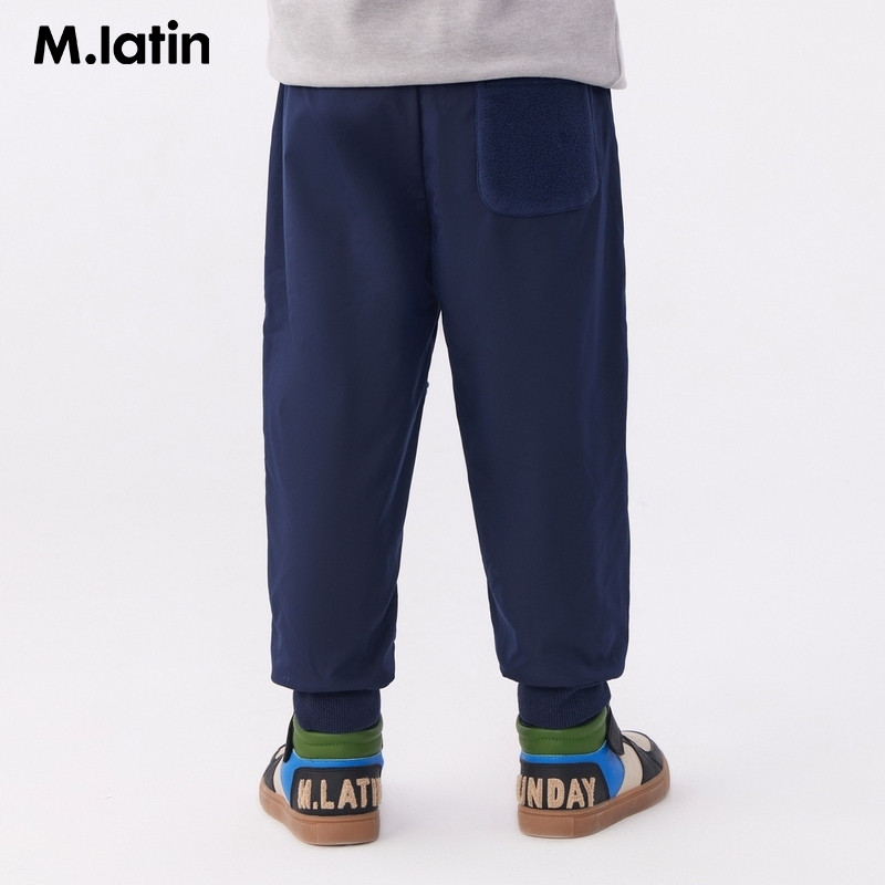 【商场同款】马拉丁童装裤子冬装男大童运动防风针织长裤