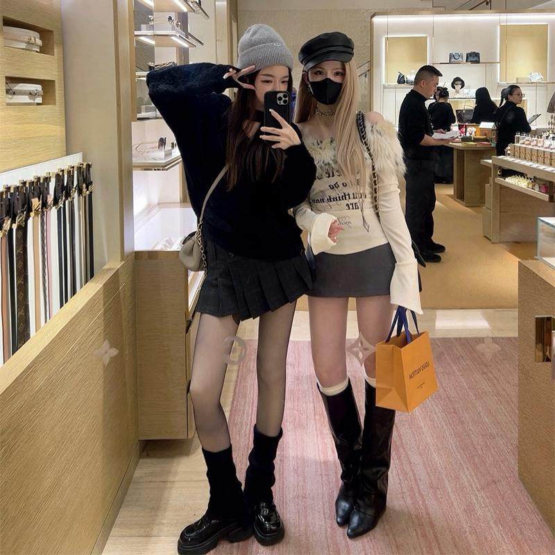 阿馨yolo 同款微喇针织堆堆袜套复古简约雪地靴腿套叠穿小腿袜,淘宝优惠券,粉丝福利购,淘宝优惠卷