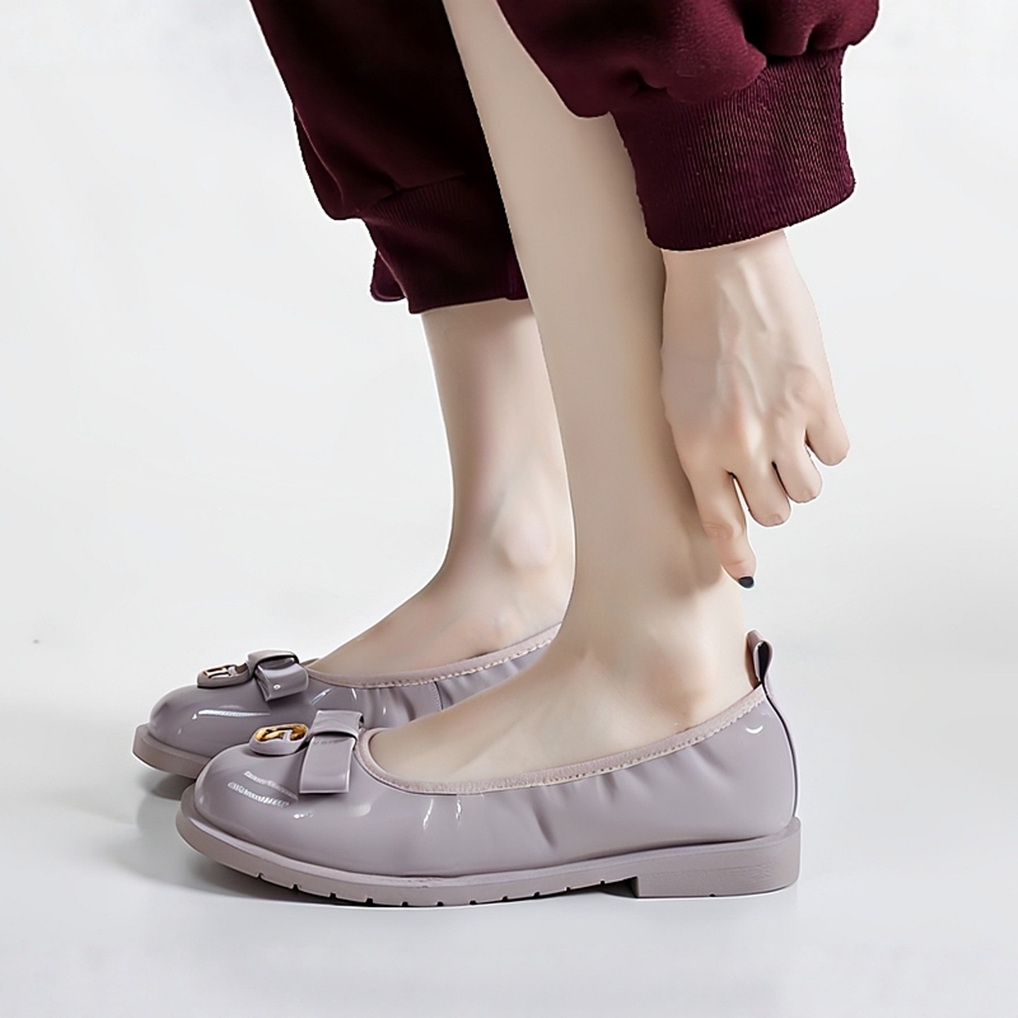 真皮牛皮法式蝴蝶结玛丽珍鞋女浅口平底芭蕾风单鞋百搭平底鞋软底,淘宝优惠券,粉丝福利购,淘宝优惠卷