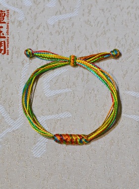 檀玉阁编织端午节五彩绳手绳