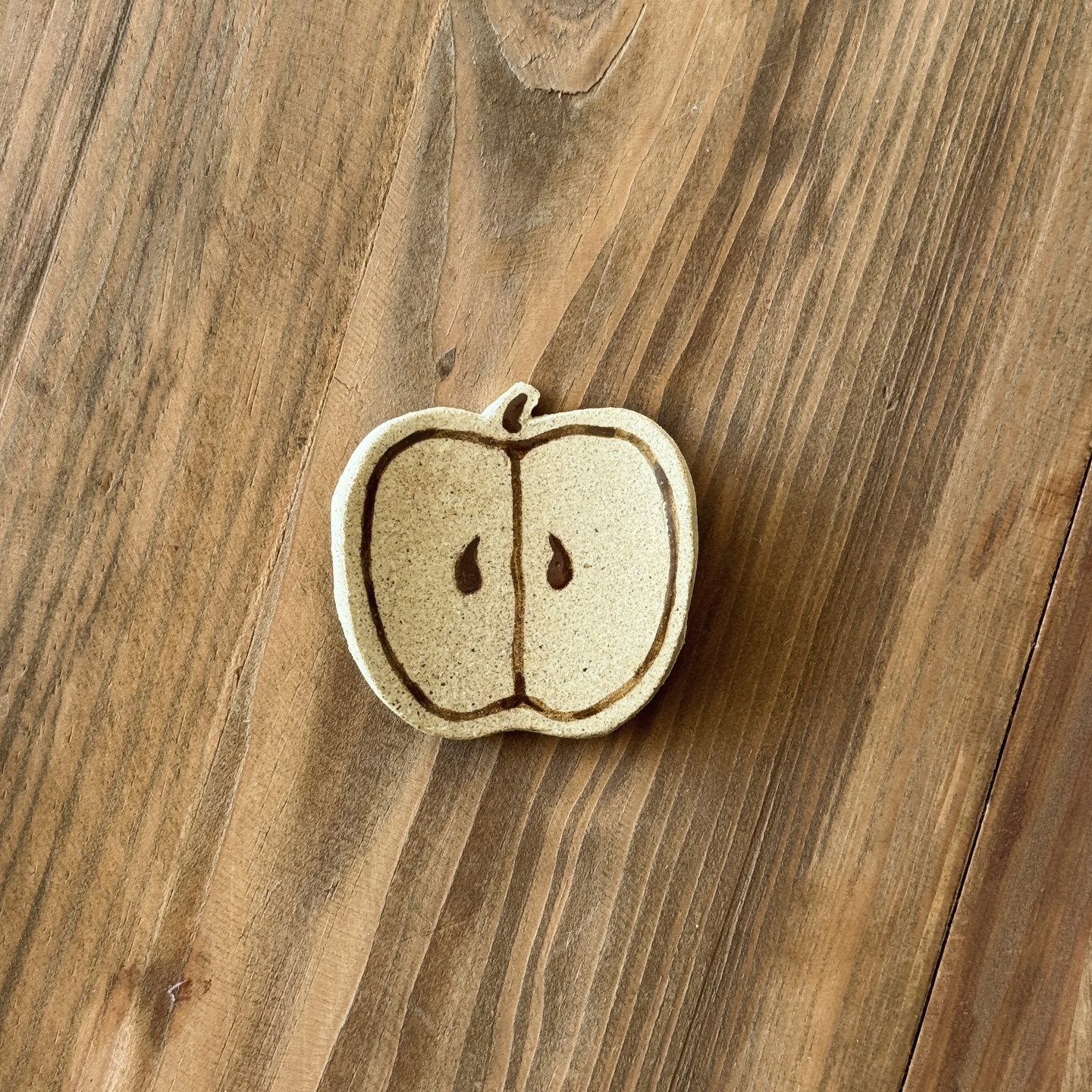 一颗松果居 自制手作粗陶瓷筷子架可爱苹果切片筷子勺子架摆件,淘宝优惠券,粉丝福利购,淘宝优惠卷