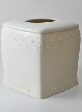 Simply Shabby Chic简约陶瓷家用酒店抽纸盒北欧餐厅客厅纸巾盒