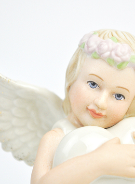 Cershar lenox甜蜜的情人节可爱创意小天使陶瓷装饰摆件节日礼物
