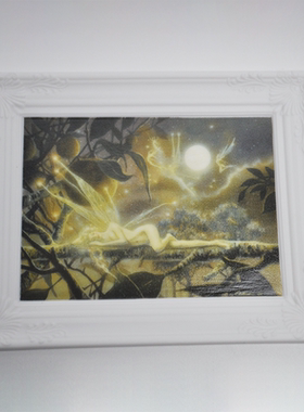 外单月光下仙女风陶瓷桌面摆件