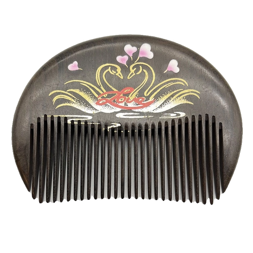 Чанчжоу Специализированные характеристики ручной работы ручной работы Shen Guibao Second -Level Ebony Lacquer Flower and Wood Combeed Подарки Используйте коробку Выгравированные персонажи