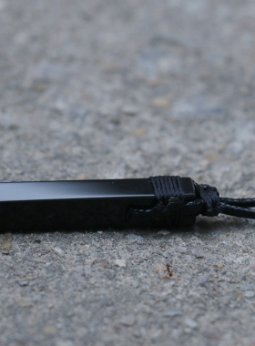 天然黑曜石项链男款设计感礼物