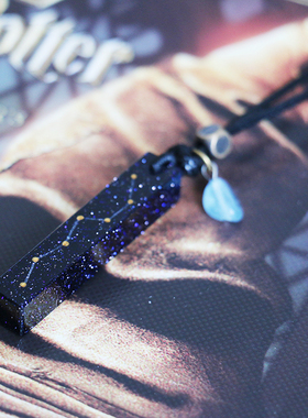 北斗七星项链男款天然海蓝宝吊坠