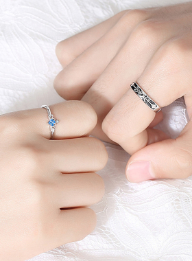 魔法石纯银情侣戒指两用款项链