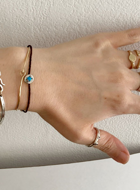 mars25女纯银石头手工编制小众