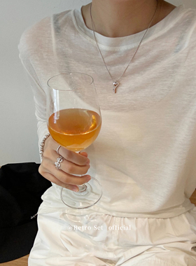 Retro偷心项链钥匙爱心纯银简约