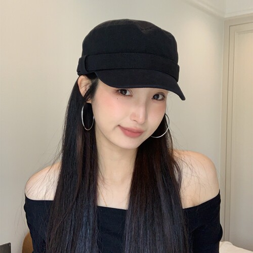 甜酷单品~老钱风气质复古简约马术帽女新款春夏时髦显脸小鸭舌帽 - 图1