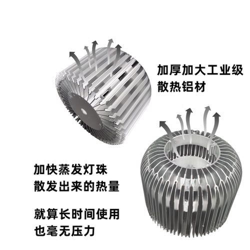 12v电瓶调色铝材吊灯插电动车48V60V72V专用灯红光夜市灯旋扭调光 - 图0
