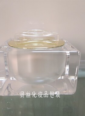 15g四方形水晶亚克力瓶 高端护肤品包装 蝴蝶结盖瓶 面霜膏霜分装