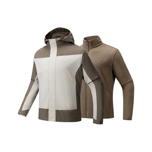 YDZ安踏三合一防泼水外套2025冬男运动户外冲锋衣两件套152547611 - 图3