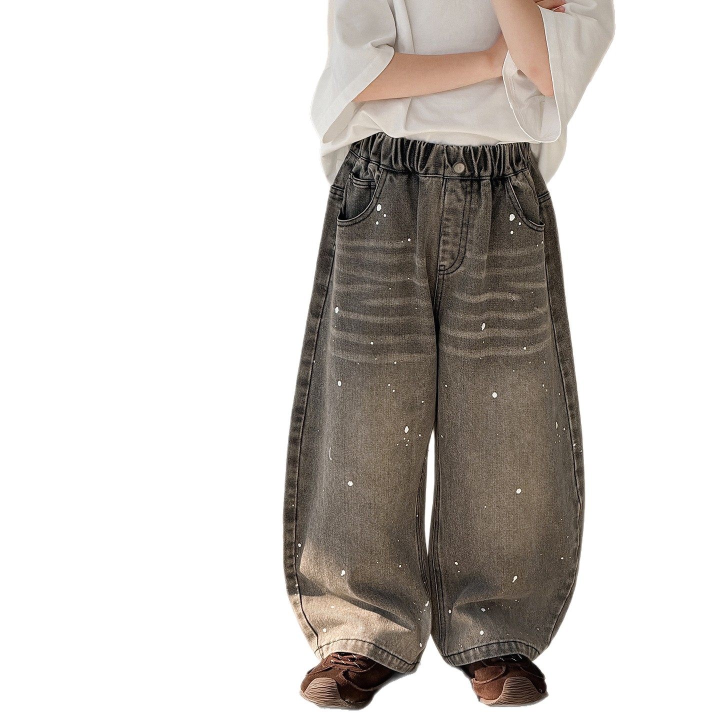 貌貌妈家男童牛仔裤春季2026新款韩版潮范儿童弯刀裤宽松童装裤子,淘宝优惠券,粉丝福利购,淘宝优惠卷