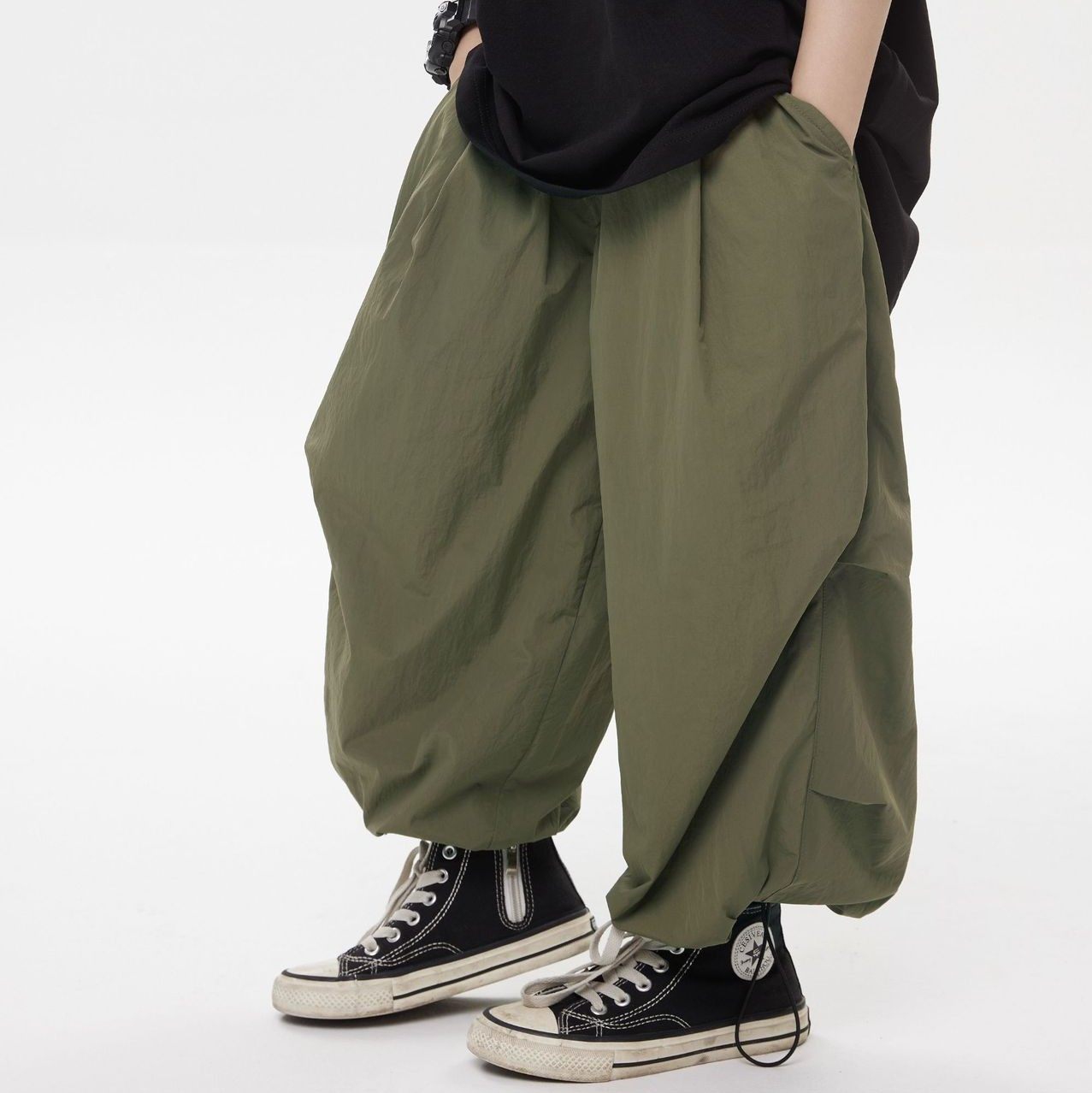 貌貌妈家2025夏季新款韩版男女童工装裤防蚊裤儿童很薄长裤凉快潮,淘宝优惠券,粉丝福利购,淘宝优惠卷