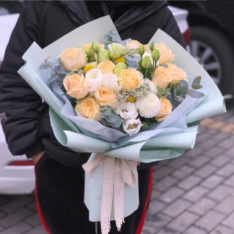 上海鲜花同城速递红玫瑰花徐汇静安浦东宝山普陀杨闵行生日送花 - 图0