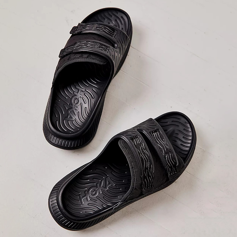 HOKA Unisex ORA Luxe Recovery Slide 户外男女运动厚底休闲拖鞋 - 图1