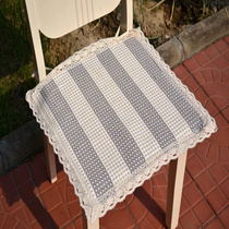 Encrypted Thickened Cotton Hemp Dining Chair Seat Cushion Restaurant Chair Mat with tying rope Breathable Anti Slip 45 * 45cm